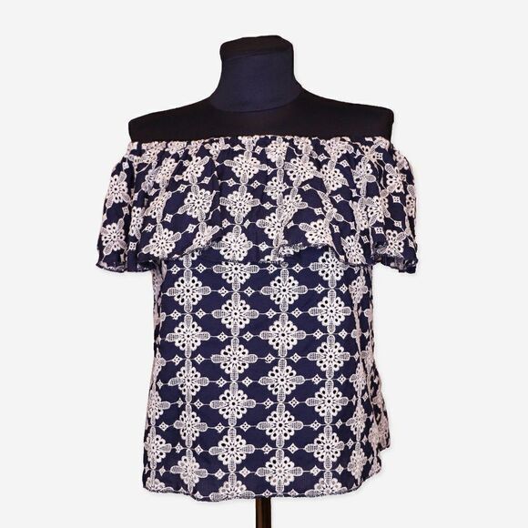 NWOT Zara Cropped Off Shoulder Top Sz M - Picture 1 of 5